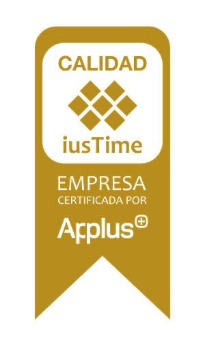 Sello Calidad iusTime, empresa certificada por Applus+